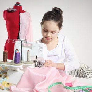 18498890 - portrait of little seamstress